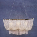 Orsina Lerici 6-Light Chrome Pendant Light | Modern Chain Chandelier