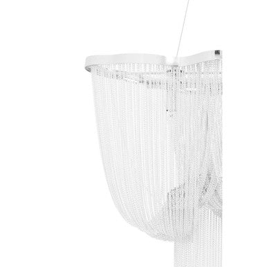 Orsina Lerici 6-Light Chrome Pendant Light | Modern Chain Chandelier