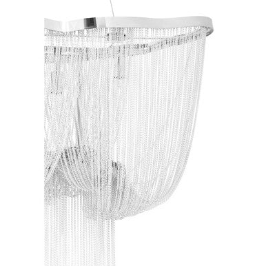 Orsina Lerici 6-Light Chrome Pendant Light | Modern Chain Chandelier