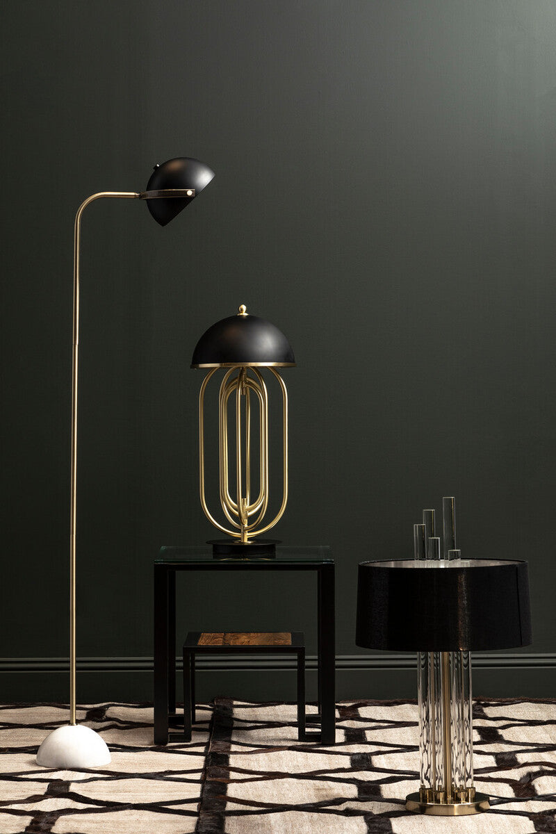 Orsina Metropolis Metal Desk Lamp – Modern Task Light with Black Shade