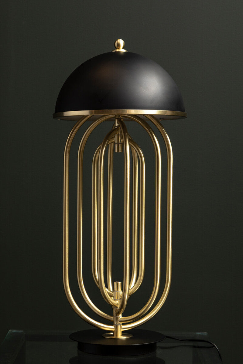 Orsina Metropolis Metal Desk Lamp – Modern Task Light with Black Shade