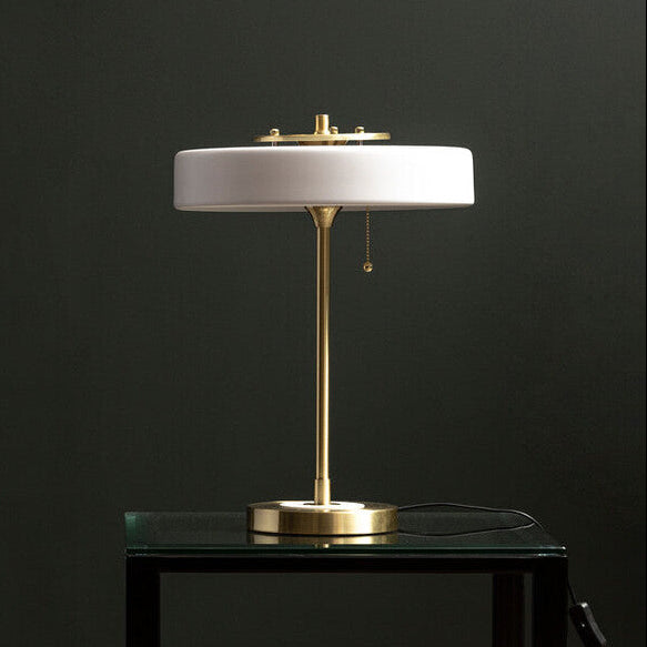 Orsina Rogano Table Lamp – Gold Finish Frame with White Shade