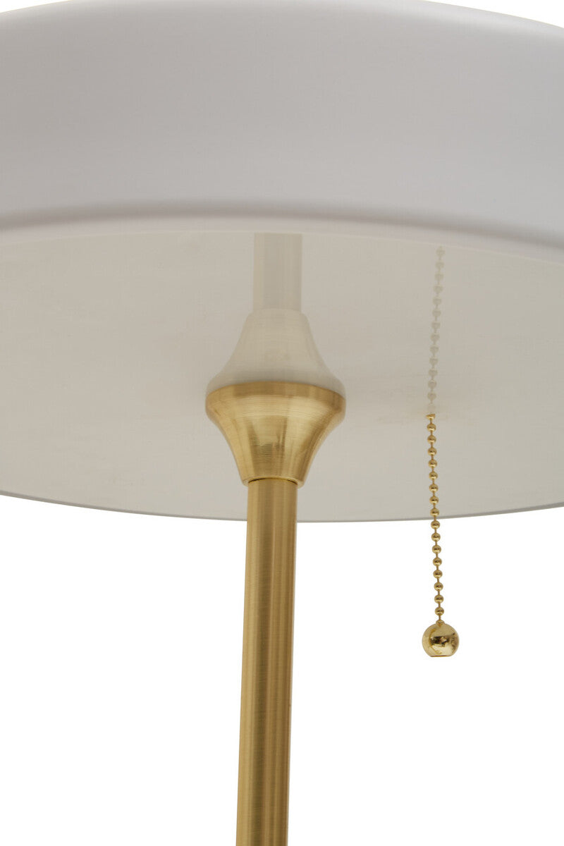 Orsina Rogano Table Lamp – Gold Finish Frame with White Shade