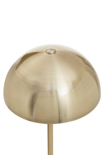 Orsina Murdoch Table Lamp – Gold Dome Shade with White Marble Base