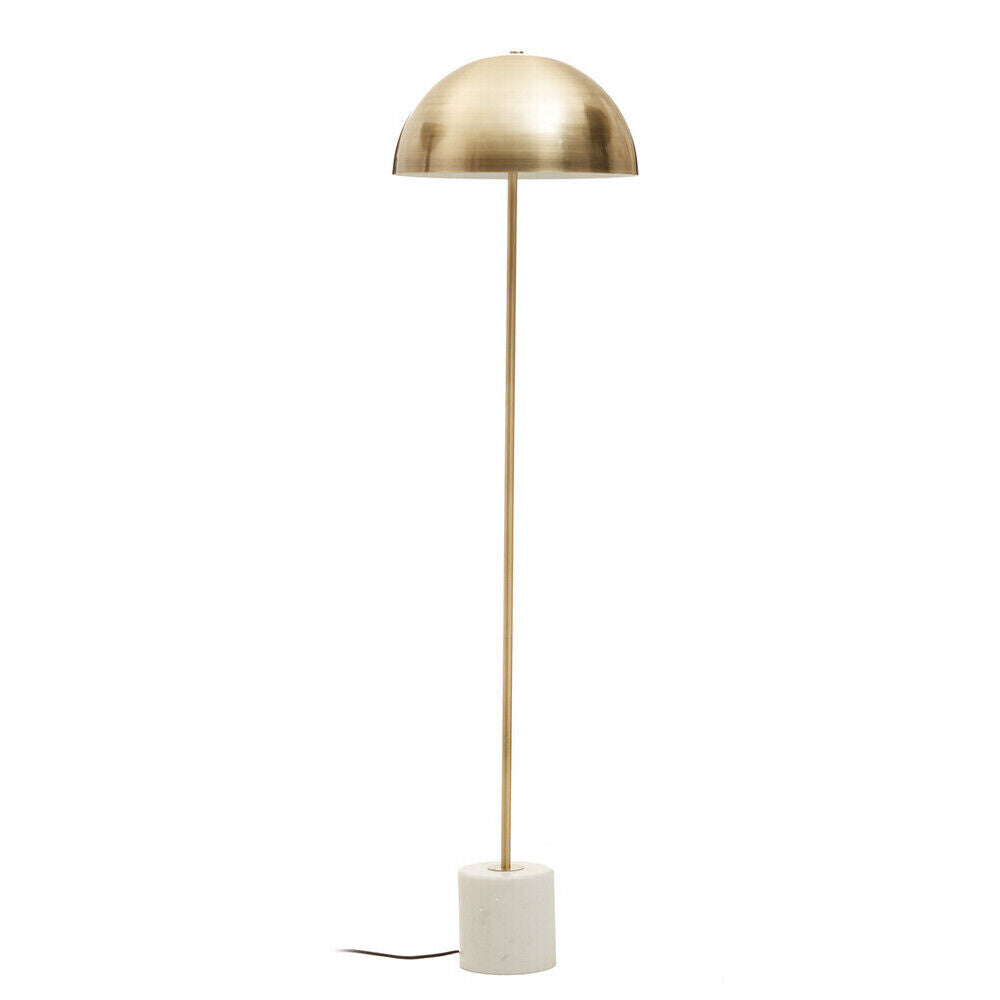 Orsina Murdoch Brass Floor Lamp with Marble Base – Modern Reading Light