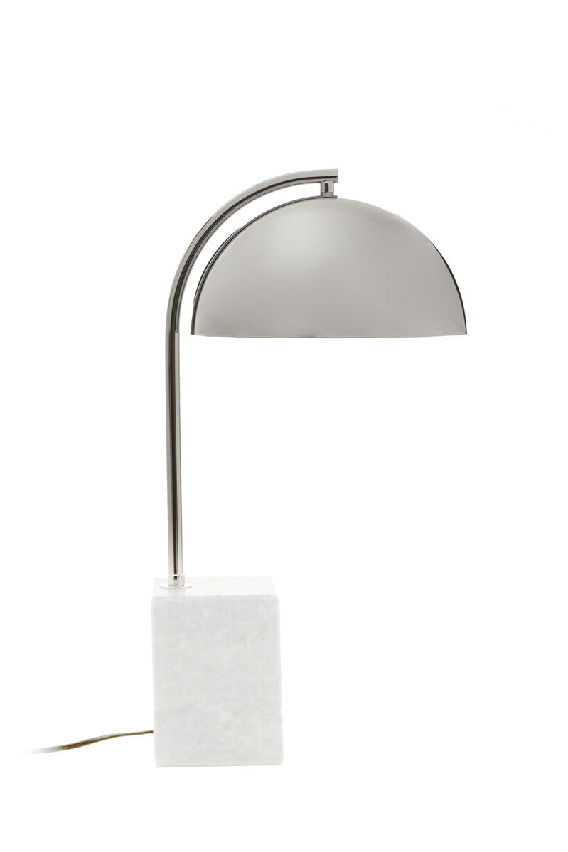 Orsina Murdoch Modern Chrome Table Lamp with Grey Marble Base