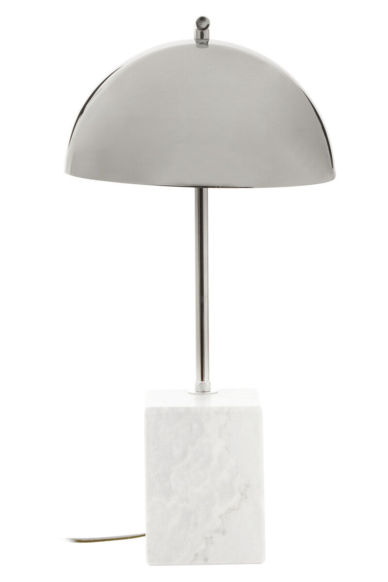 Orsina Murdoch Modern Chrome Table Lamp with Grey Marble Base