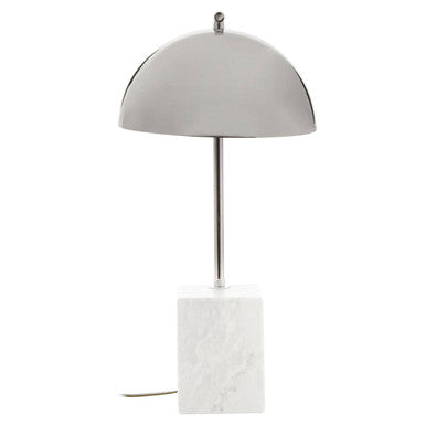 Orsina Murdoch Modern Chrome Table Lamp with Grey Marble Base
