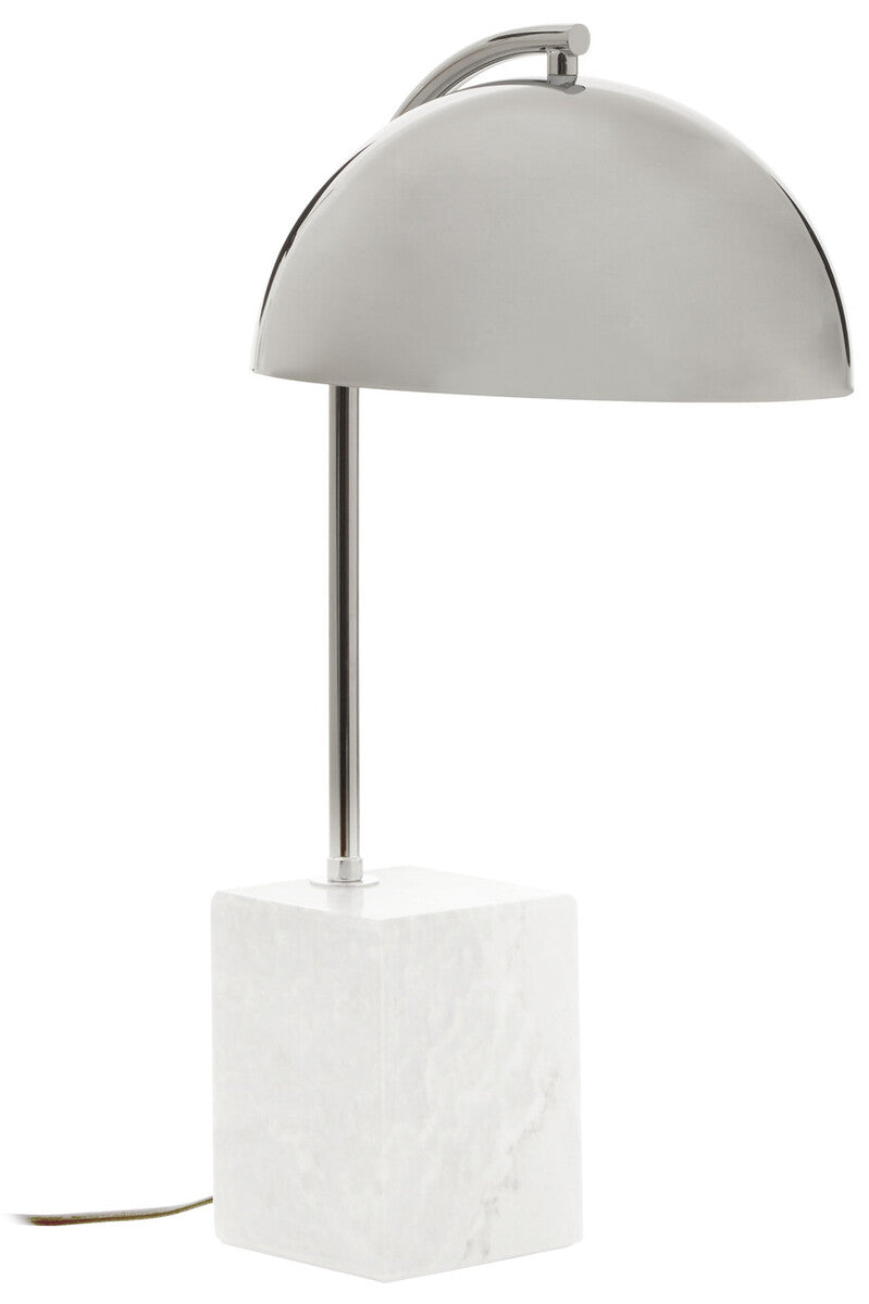 Orsina Murdoch Modern Chrome Table Lamp with Grey Marble Base