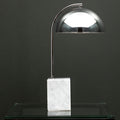 Orsina Murdoch Modern Chrome Table Lamp with Grey Marble Base