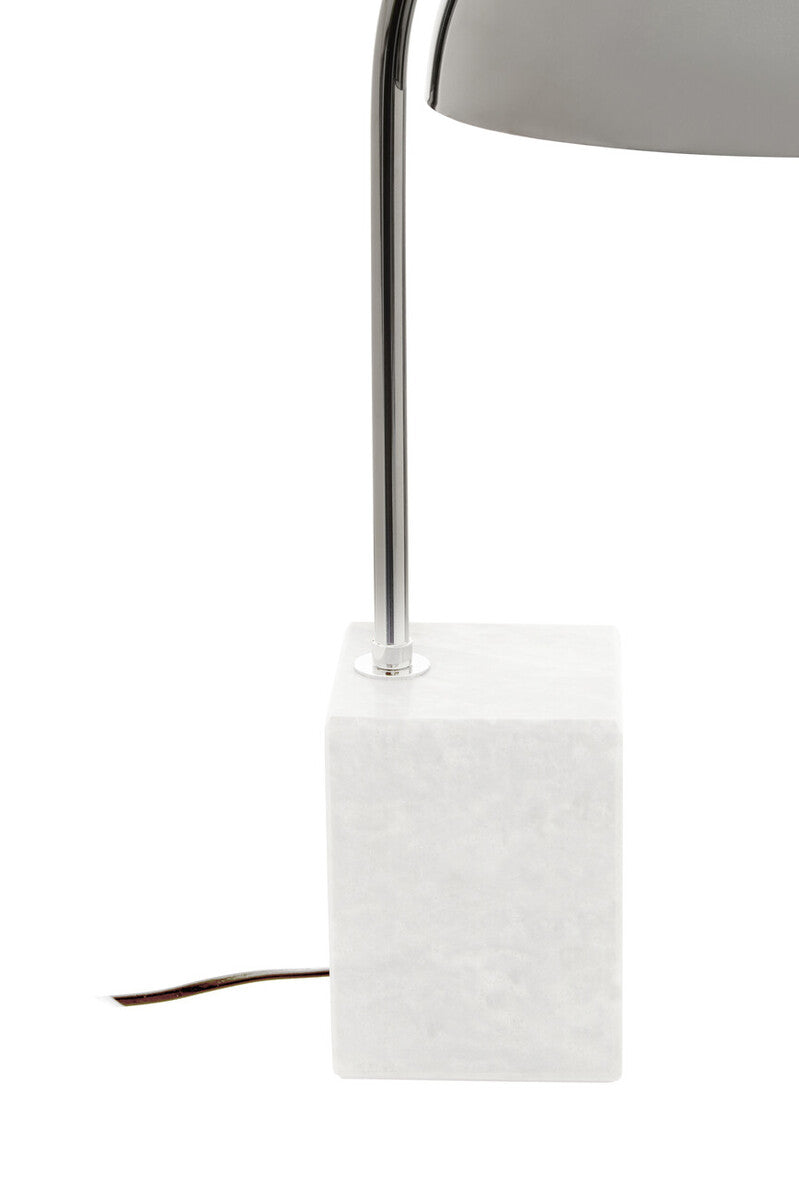 Orsina Murdoch Modern Chrome Table Lamp with Grey Marble Base