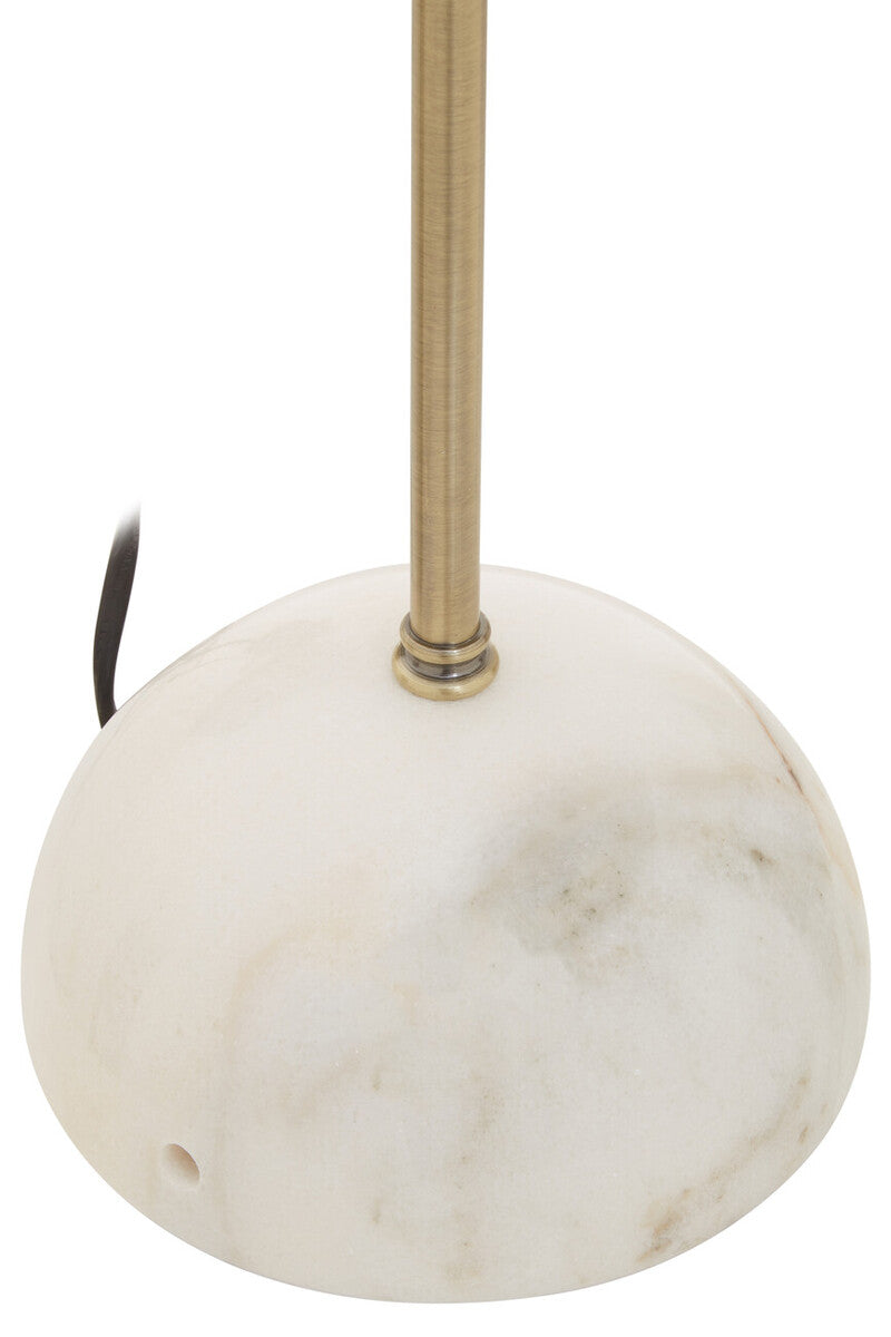 Orsina Murdoch Brass Desk Lamp with Adjustable Shade and Marble Base