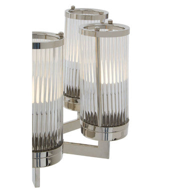 Orsina Hilton 6-Arm Pendant Light | Fluted Glass & Polished Nickel