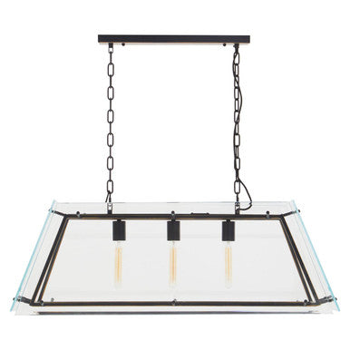 Orsina Palasso Industrial 3-Light Pendant – Black and Gold Lantern