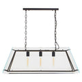 Orsina Palasso Industrial 3-Light Pendant – Black and Gold Lantern