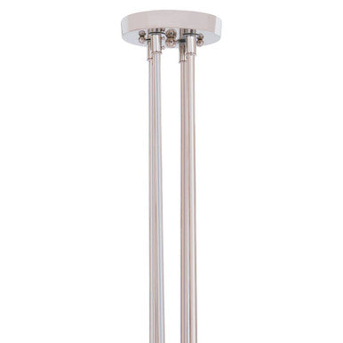 Orsina Alexis 8-Light Round Nickel Chandelier with Fluted Glass