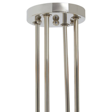 Orsina Alexis 8-Light Nickel Flush Mount Ceiling Light | Fluted Glass