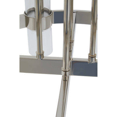 Orsina Alexis 8-Light Nickel Flush Mount Ceiling Light | Fluted Glass