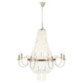 Orsina Elena Seashell Chandelier – 8-Bulb Silver Leaf Coastal Light