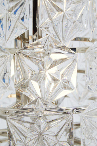 Orsina Helena Tiered Glass Chandelier – Silver Metal 12-Light