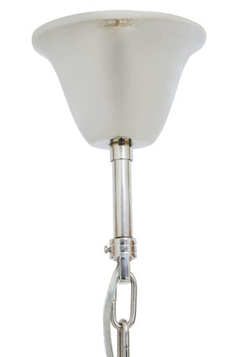 Orsina Helena Tiered Glass Chandelier – Silver Metal 12-Light