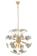 Orsina Glamour Gold and Agate 12-Light Spherical Chandelier