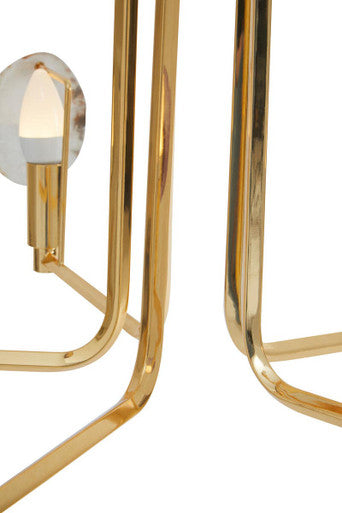 Orsina Glamour Gold and Agate 10-Light Ceiling Light Chandelier