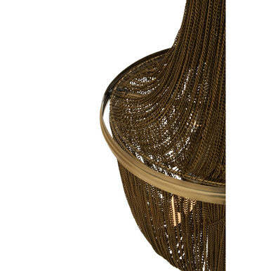 Orsina Chain Antique Brass Chandelier – 6-Light Vintage Statement Lamp