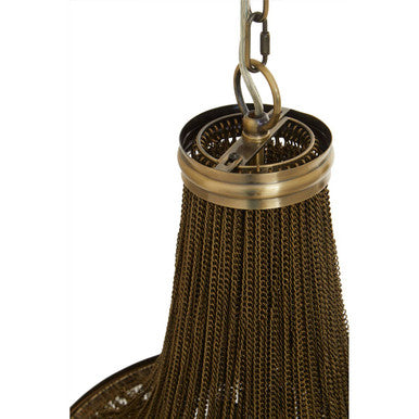 Orsina Chain Antique Brass Chandelier – 6-Light Vintage Statement Lamp