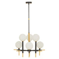 Orsina Grosvenor 6-Bulb Geometric Pendant Light | Black and Gold
