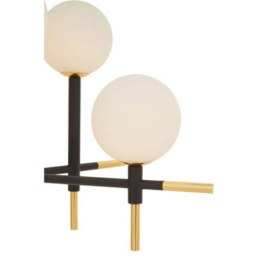 Orsina Grosvenor 6-Bulb Geometric Pendant Light | Black and Gold
