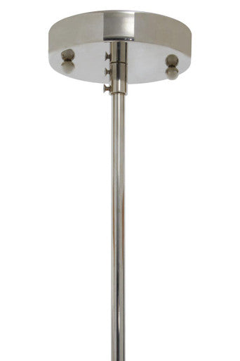 Orsina Ritz Fluted Glass Pendant Light – Silver Nickel Single Bulb