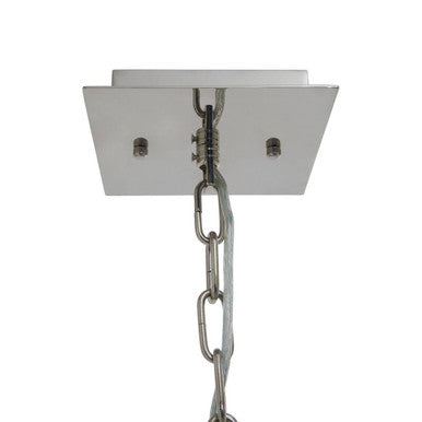 Orsina Claridge 5-Bulb Linear Pendant Light | Nickel & Clear Glass