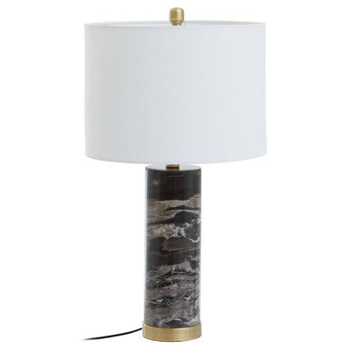 Orsina Black Marble Table Lamp | Gold Base & Ivory Drum Shade