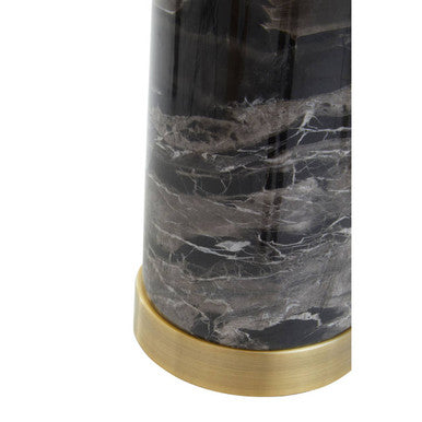 Orsina Black Marble Table Lamp | Gold Base & Ivory Drum Shade