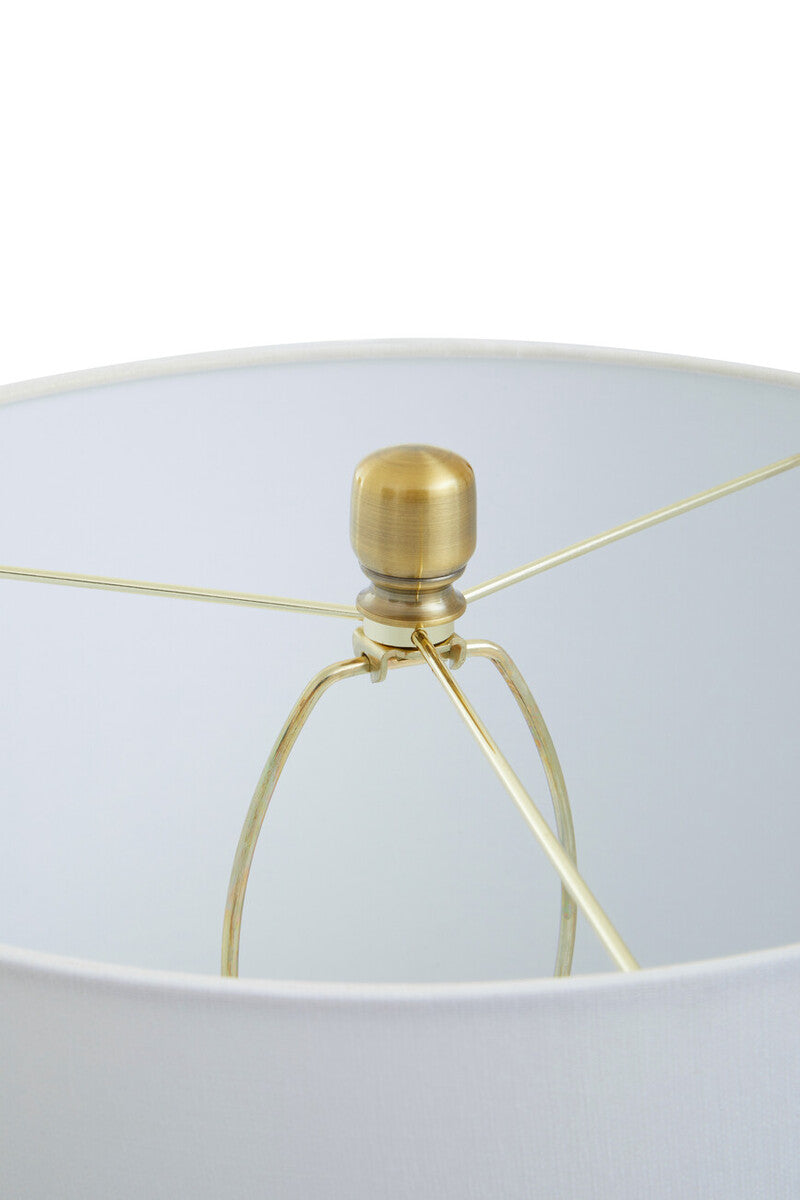 Orsina Elara Black Marble Table Lamp | Gold Accents & Ivory Shade