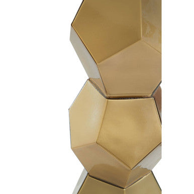 Orsina Eleri Gold Glass Table Lamp | Chrome Base & Ivory Shade
