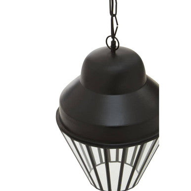 Orsina Preston Matte Black Pendant Light – Industrial Glass Lantern