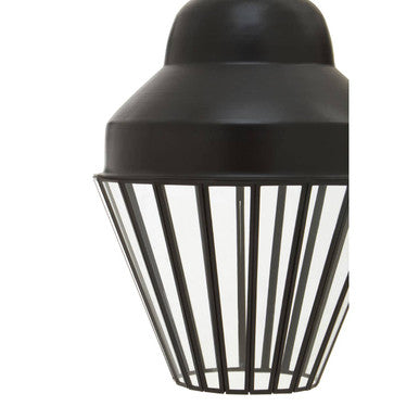 Orsina Preston Matte Black Pendant Light – Industrial Glass Lantern