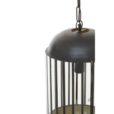 Orsina Preston Pendant Light – Industrial Matte Black & Glass Capsule