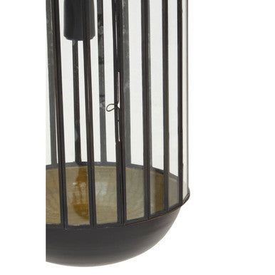 Orsina Preston Pendant Light – Industrial Matte Black & Glass Capsule