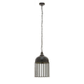 Orsina Preston Industrial Black Pendant Light | Caged Metal & Clear Glass