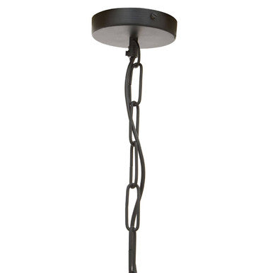 Orsina Preston Industrial Black Pendant Light | Caged Metal & Clear Glass