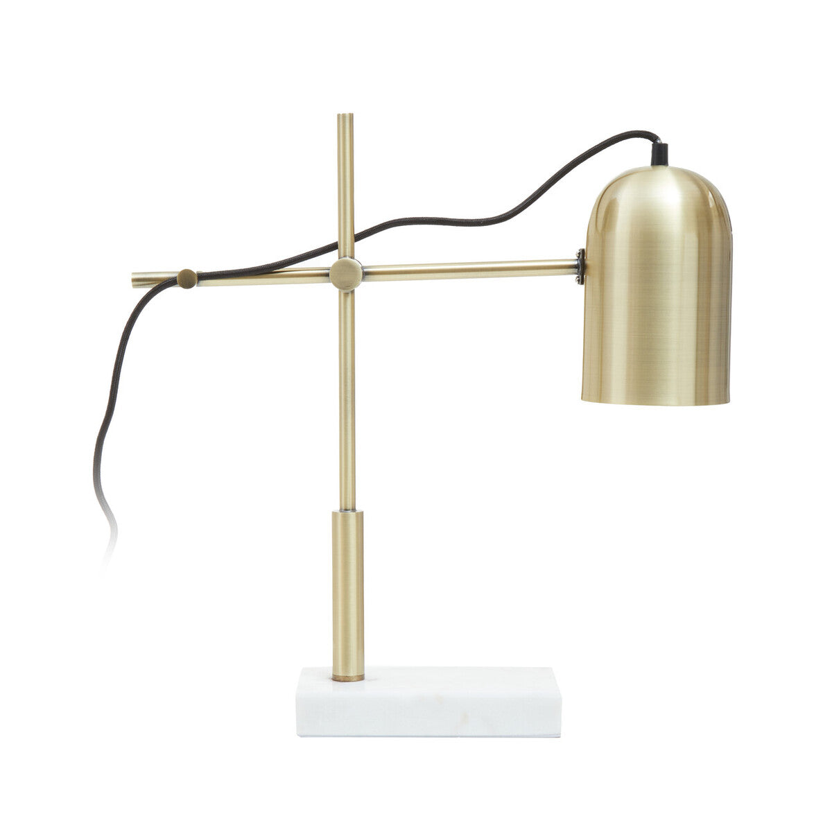Orsina Equipoise Gold and Marble Adjustable Desk Lamp – Modern Task Light