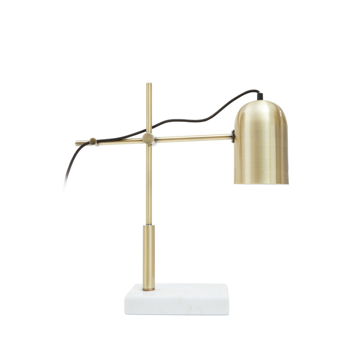 Orsina Equipoise Gold and Marble Adjustable Desk Lamp – Modern Task Light