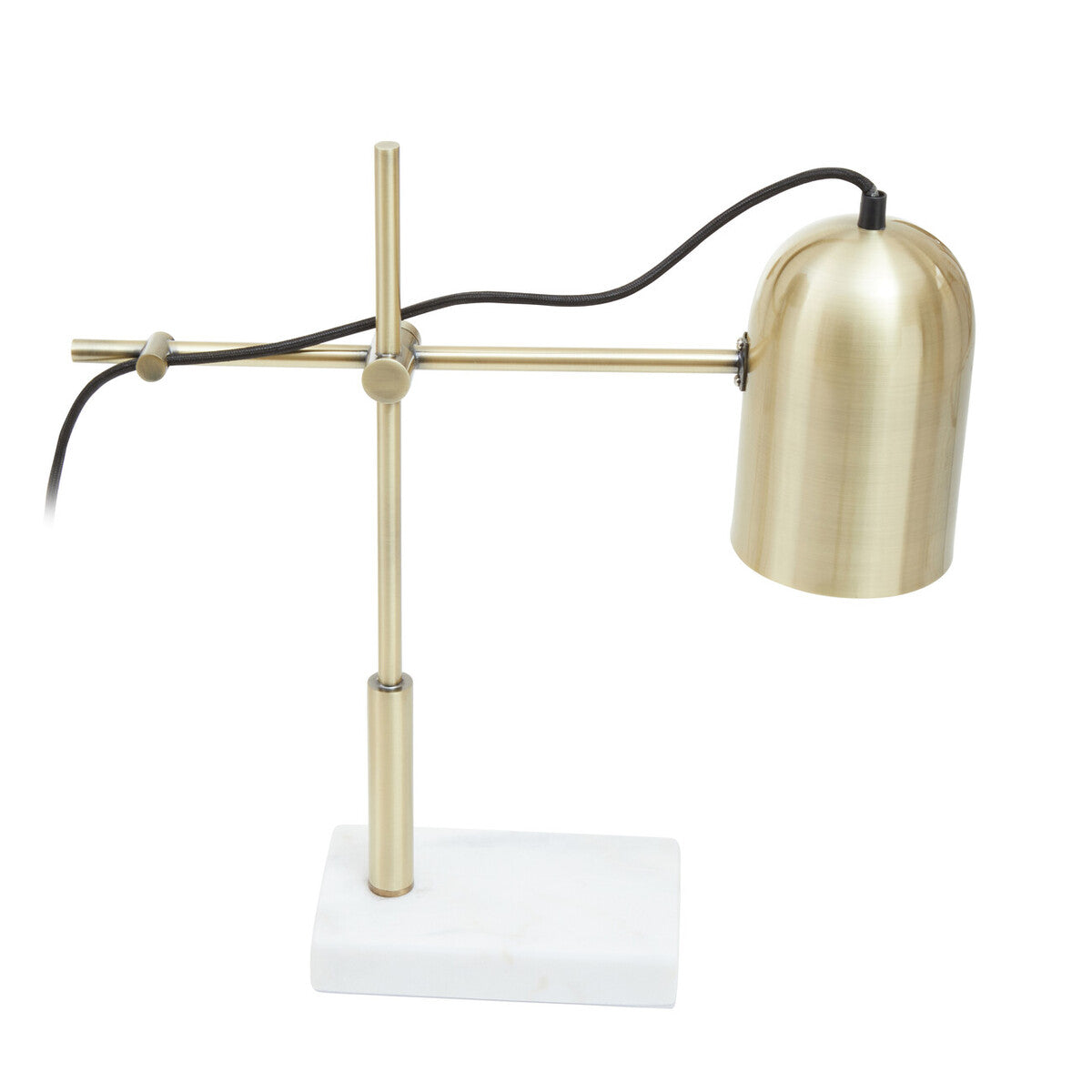 Orsina Equipoise Gold and Marble Adjustable Desk Lamp – Modern Task Light