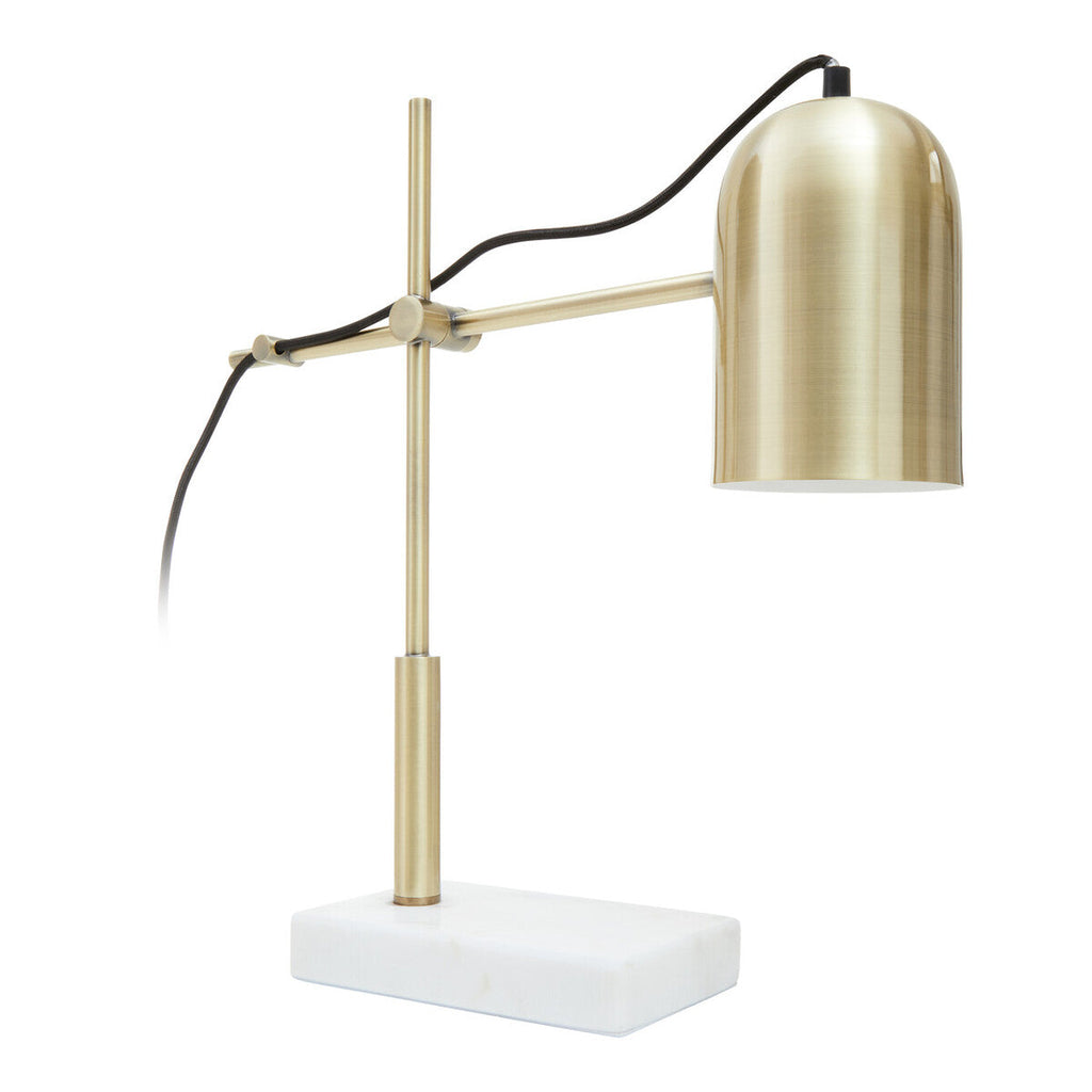 Orsina Equipoise Gold and Marble Adjustable Desk Lamp – Modern Task Light