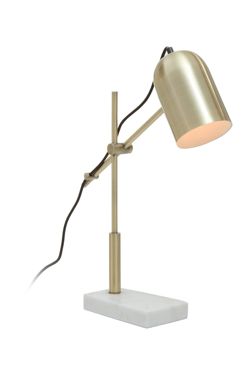 Orsina Equipoise Gold and Marble Adjustable Desk Lamp – Modern Task Light