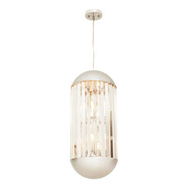 Orsina Kensington Chrome 6-Bulb Pendant Light with Clear Crystal