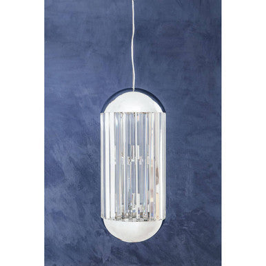 Orsina Kensington Chrome 6-Bulb Pendant Light with Clear Crystal